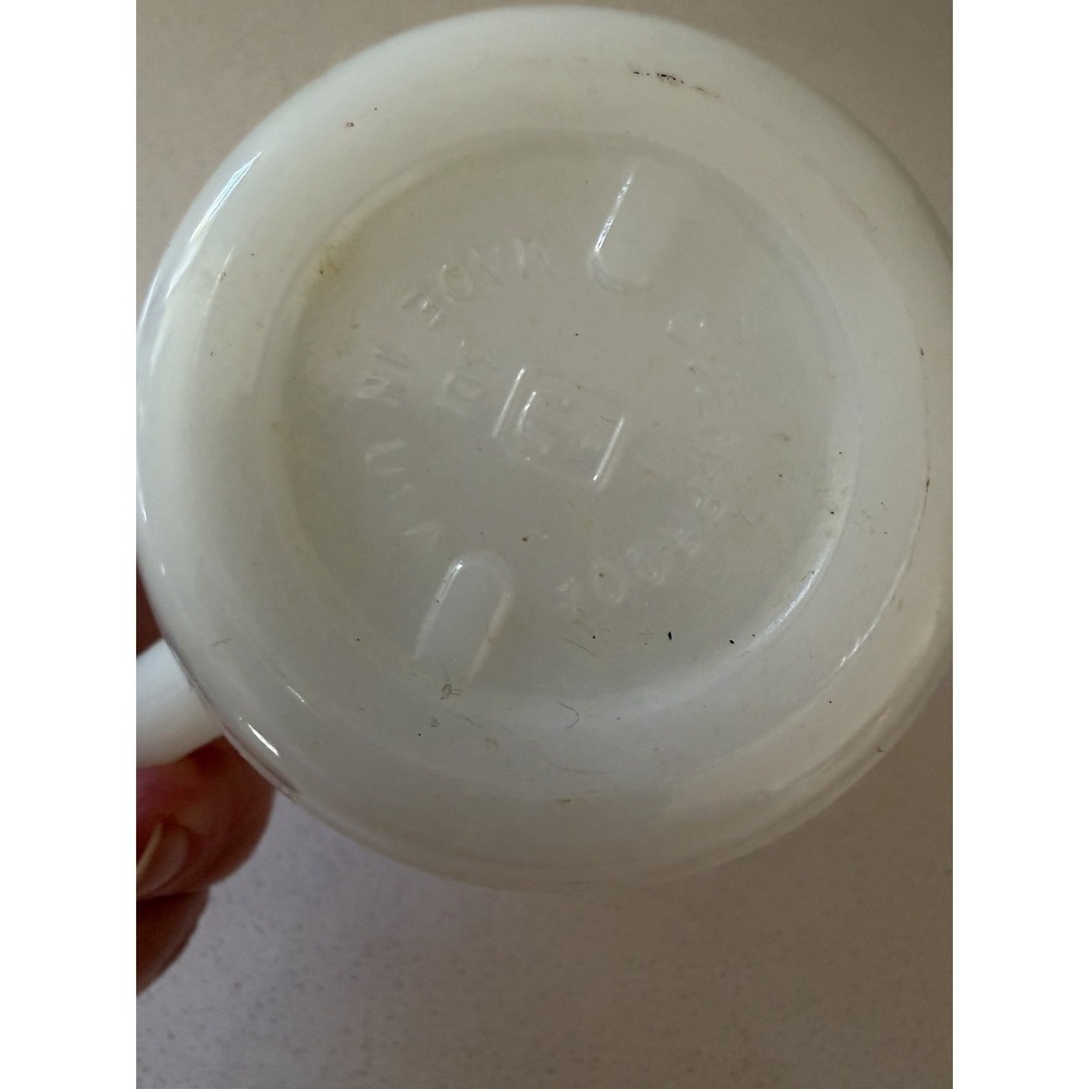 Vtg Aunt Jennys Cocoa Cup Anchor Hocking White Glass 1980s Display Replacement - Picture 5 of 5